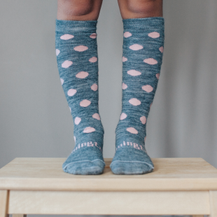 Lamington Merino Wool Knee High Cable Socks | POMPOM