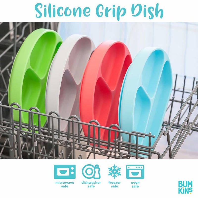 Silicone Grip Dish: Purple