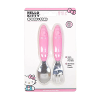 Bumkins Spoon and Fork Set - Hello Kitty