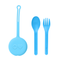 OmiePod & Fork, Spoon Set  - Capri Blue 
