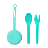OmiePod & Fork, Spoon Set  - Mint Green
