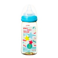 Pigeon PPSU Plastic Baby Nursing Bottle with M Teat 240ml - Blue